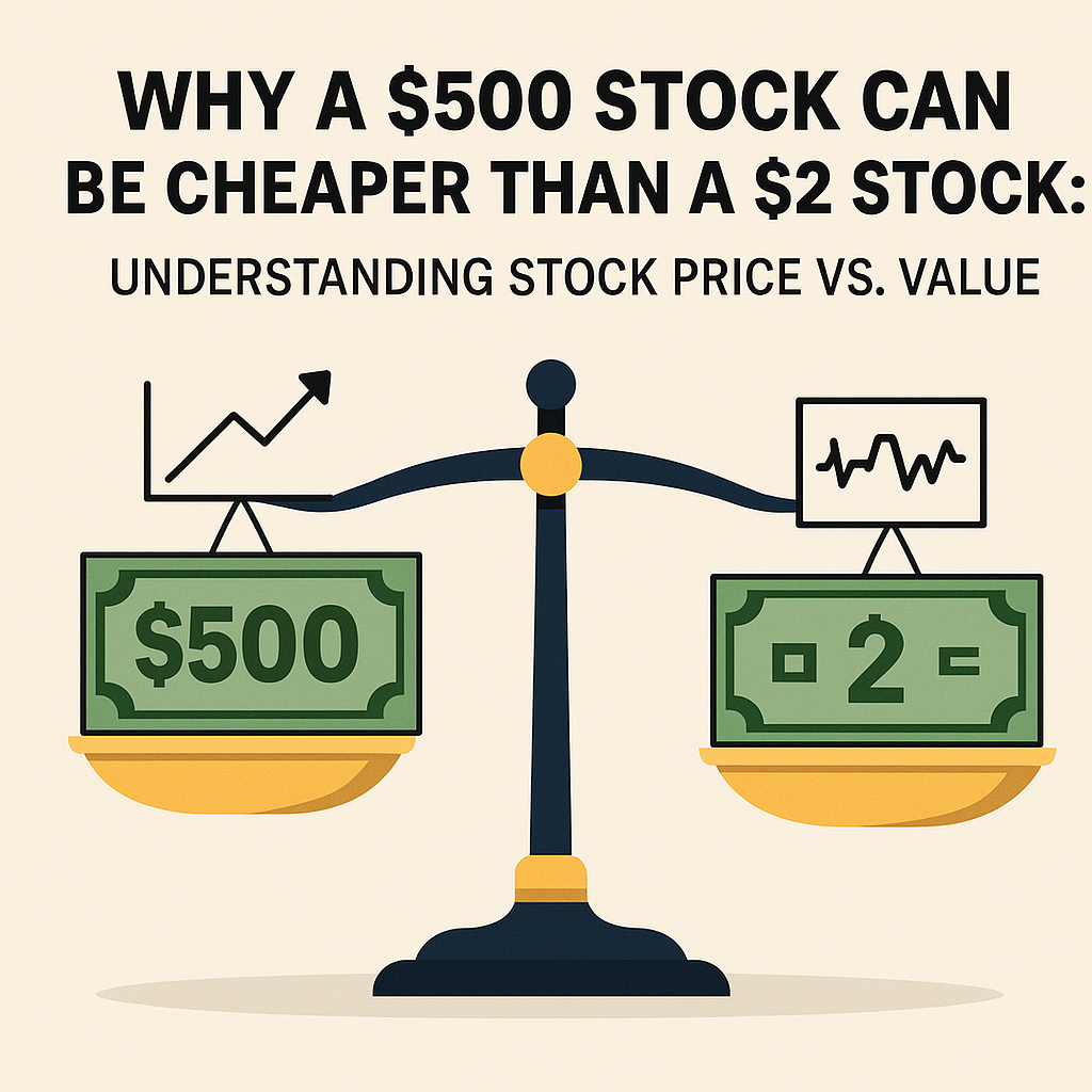 A $500 Stock Can Be Cheaper Than a $2 Stock: Understanding Stock Price vs. Value